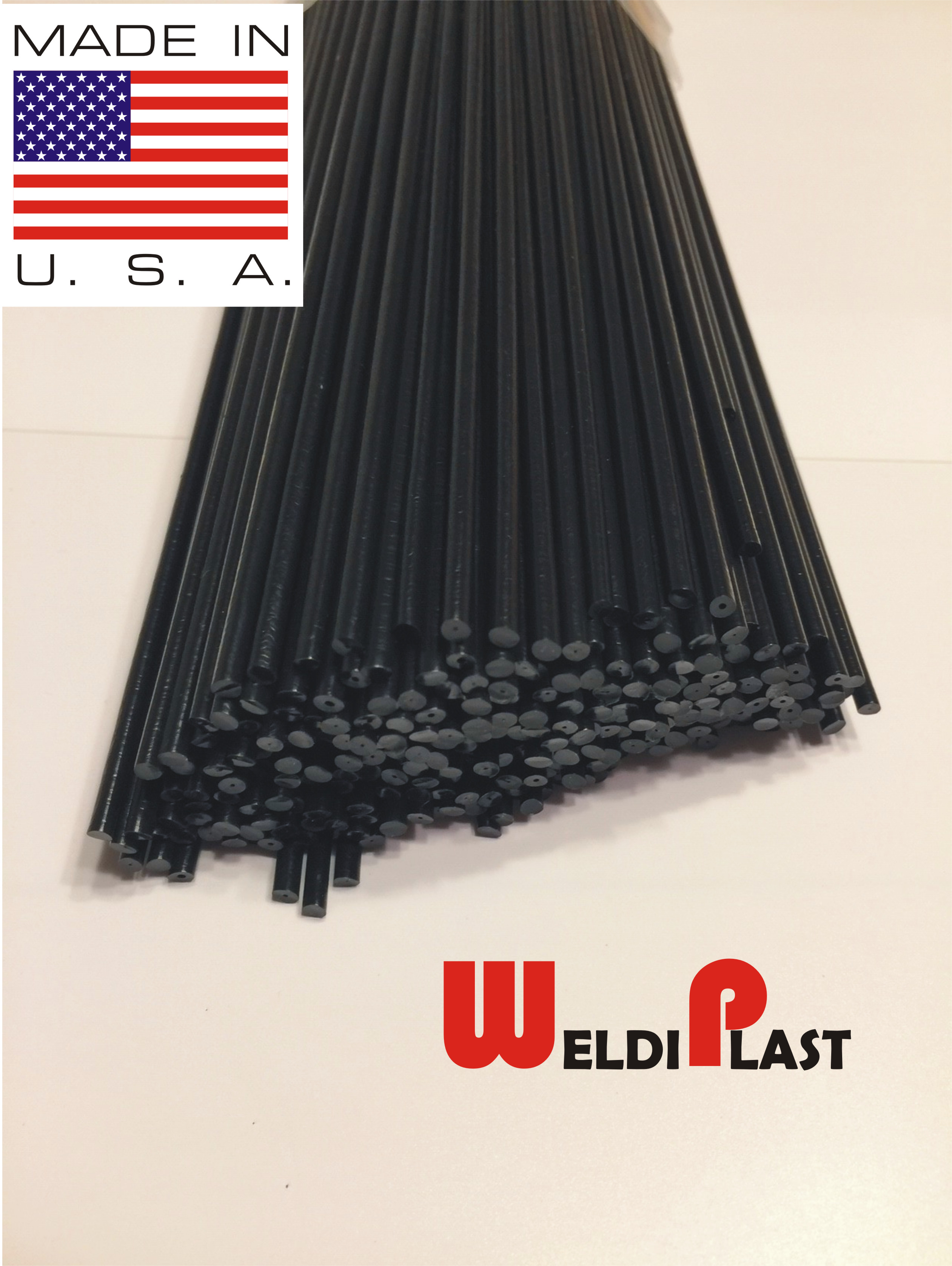 HDPE plastic welding rods black 20pcs /triangular shape/ 3mm 